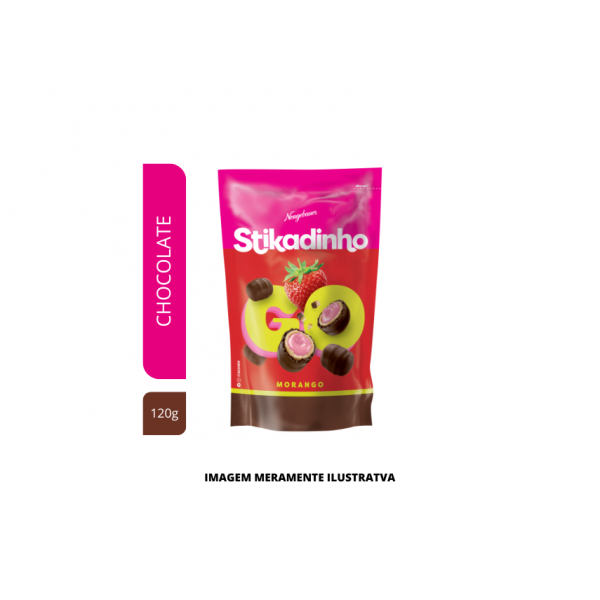 CHOCOLATE - NEUGEBAUER - 120g STIKADINHO GO MORANGO POUCH